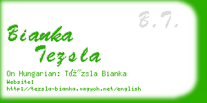 bianka tezsla business card